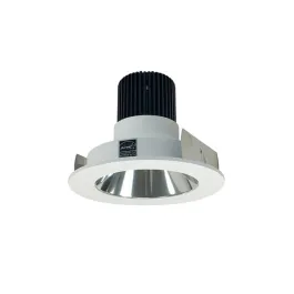 Nora Lighting 4" Iolite LED Downlight - Round Deep Reflector - 1000 Lumens - 4000K - Specular Clear / Matte Powder White