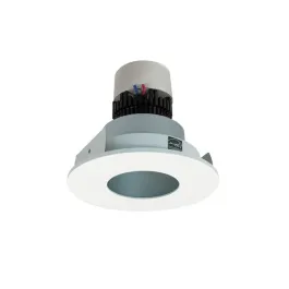Nora Lighting 4" Pearl LED Retrofit Downlight - Round Pinhole - 750 Lumens - Dim to Warm - Haze / Matte Powder White