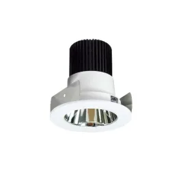 Nora Lighting 2" Iolite LED Downlight - Round Reflector - 800 Lumens - Comfort Dim - Specular Clear / Matte Powder White