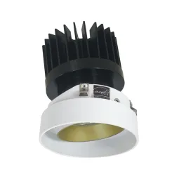 Nora Lighting 4" Iolite LED Downlight - Trimless Adjustable - 1500 / 2000 Lumens - 3000K - Champagne Haze / Matte Powder White