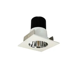 Nora Lighting 2" Iolite LED Downlight - Square Reflector with Round Aperture - 800 Lumens - Comfort Dim - Specular Clear / Matte Powder White