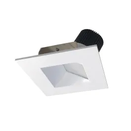 Nora Lighting 4" Iolite LED Downlight - Square Wall Wash - 800 Lumens - Comfort Dim - Matte Powder White