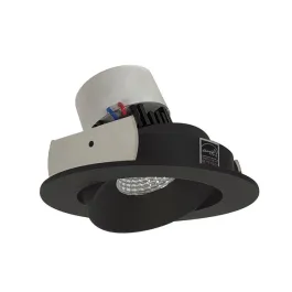 Nora Lighting 4" Pearl LED Retrofit Downlight - Round Adjustable Cone - 950 Lumens - Dim to Warm - Black