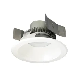 Nora Lighting 5" Cobalt Click Round LED Retrofit Downlight - Dim to Warm - Matte Powder White - 750 Lumens - 120V