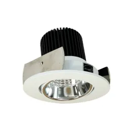 Nora Lighting 2" Iolite LED Downlight - Round Adjustable Cone - 1000 Lumens - 2700K - Specular Clear / Matte Powder White