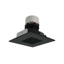 Nora Lighting 4" Pearl LED Retrofit Downlight - Square Deep Regressed - 850 Lumens - Dim to Warm - Black
