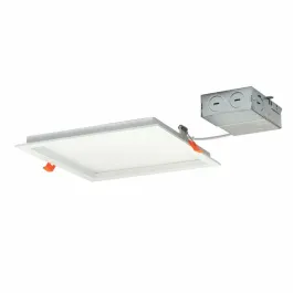 Nora Lighting 8" 20W Square FLIN Thin Regressed LED Downlight - 3500K - 1,400 Lumens - 120V