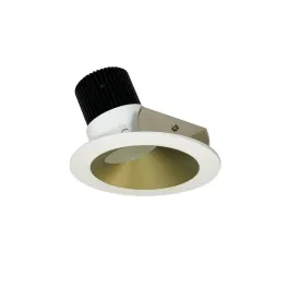 Nora Lighting 4" Iolite LED Downlight - Round Wall Wash - 800 Lumens - Comfort Dim - Champagne Haze / Matte Powder White