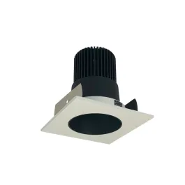 Nora Lighting 2" Iolite LED Downlight - Square Reflector with Round Aperture - 800 Lumens - Comfort Dim - Black / White