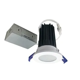 Nora Lighting 2" M2 Round LED Lensed Downlight - 850 Lumens - 10W - 2700K - 120V - Matte Powder White
