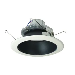 Nora Lighting 6" 12W Cobalt Round LED Retrofit Downlight - 2700K - 1,000 Lumens - 120V - White Trim / Black Reflector