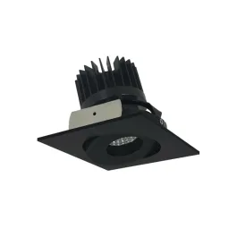 Nora Lighting 4" Iolite LED Downlight - Square Gimbal - 1500 / 2000 / 2500 Lumens - 2700K - Black