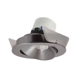 Nora Lighting 4" Pearl LED Retrofit Downlight - Round Adjustable Cone - 950 Lumens - Dim to Warm - Natural Metal