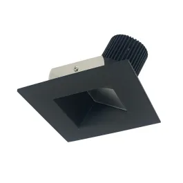 Nora Lighting 4" Iolite LED Downlight - Square Wall Wash - 800 Lumens - Comfort Dim - Black