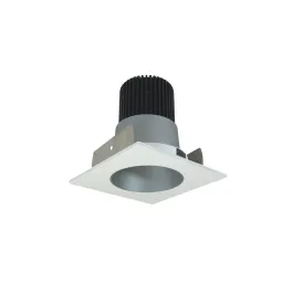 Nora Lighting 2" Iolite LED Downlight - Square Reflector with Round Aperture - 800 Lumens - Comfort Dim - Haze / Matte Powder White