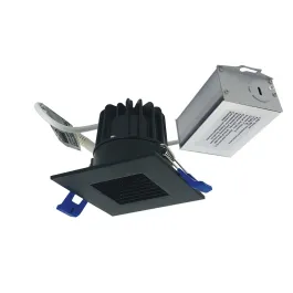 Nora Lighting 2" M2 Square LED Baffled Downlight - 600 Lumens - 8W - 3000K - 120V - Matte Black