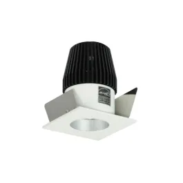 Nora Lighting 1" Iolite Square LED Downlight - Straight Reflector - Dim to Warm - 600 Lumens - White Trim / Silver Reflector