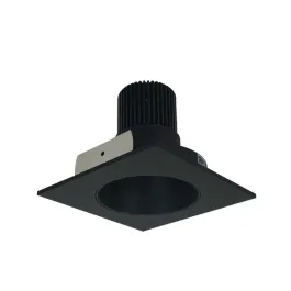 Nora Lighting 4" Iolite LED Downlight - Square Deep Reflector w/ Round Aperture - 800 Lumens - Comfort Dim - Black