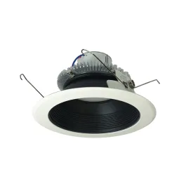 Nora Lighting 6" 12W Cobalt Round LED Retrofit Downlight - 3000K - 1,000 Lumens - 120V - White Trim / Black Reflector