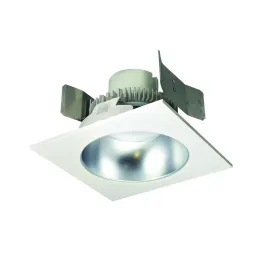 Nora Lighting 5" Cobalt Click Square LED Retrofit Downlight - Round Aperture - Dim to Warm - Silver / White - 750 Lumens - 120V