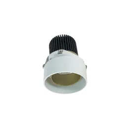 Nora Lighting 2" Iolite LED Downlight - Round Trimless Adjustable - 800 Lumens - Comfort Dim - Champagne Haze / Matte Powder White