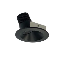 Nora Lighting 4" Iolite LED Downlight - Round Wall Wash - 800 Lumens - Comfort Dim - Black