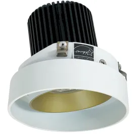 Nora Lighting 4" Iolite LED Downlight - Trimless Adjustable - 1000 Lumens - 2700K - Champagne Haze / Matte Powder White