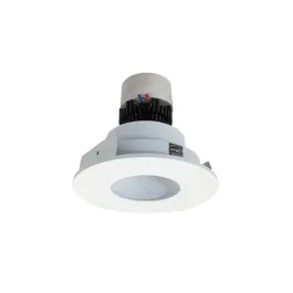 Nora Lighting 4" Pearl LED Retrofit Downlight - Round Pinhole - 750 Lumens - Dim to Warm - Matte Powder White