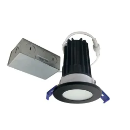 Nora Lighting 2" M2 Round LED Lensed Downlight - 850 Lumens - 10W - 2700K - 120V - Matte Black