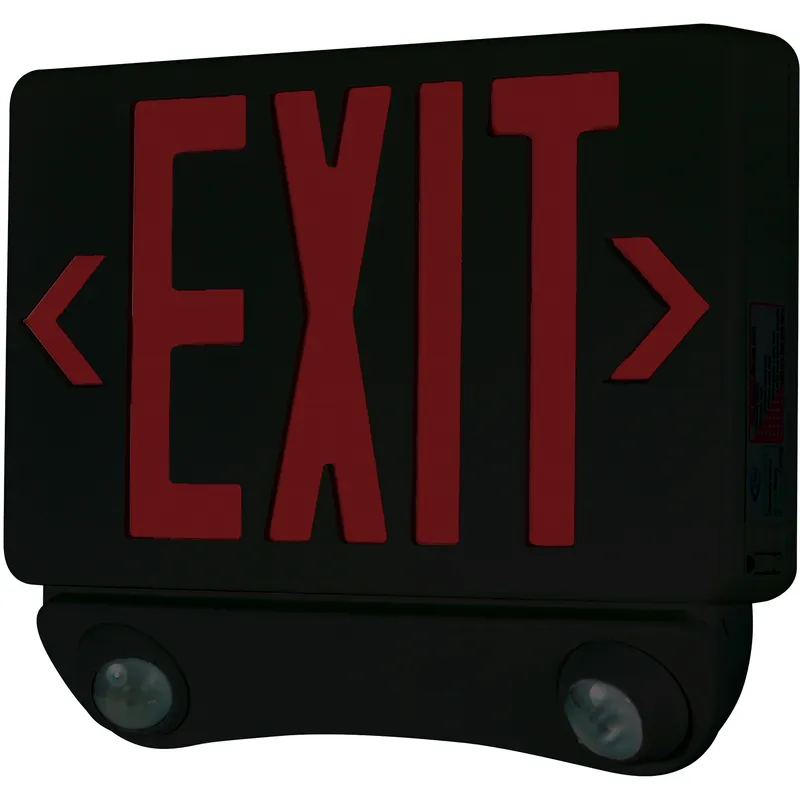 Aaliyah 1 Light Black / Red Exit / Emergency Ceiling Light in Red / Black