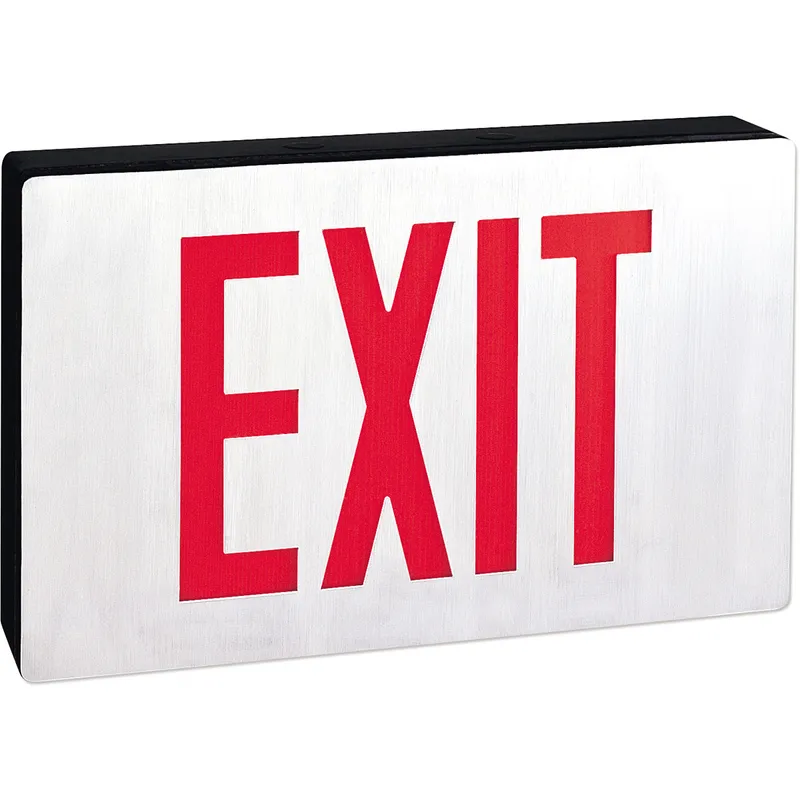 Aaliyah 1 Light Red Letters and Black Housing Exit / Emergency Ceiling Light