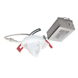 Nora Lighting 2" M2 Round LED Adjustable Elbow - 500 Lumens - 7W - 3000K - 120V - Matte Powder White