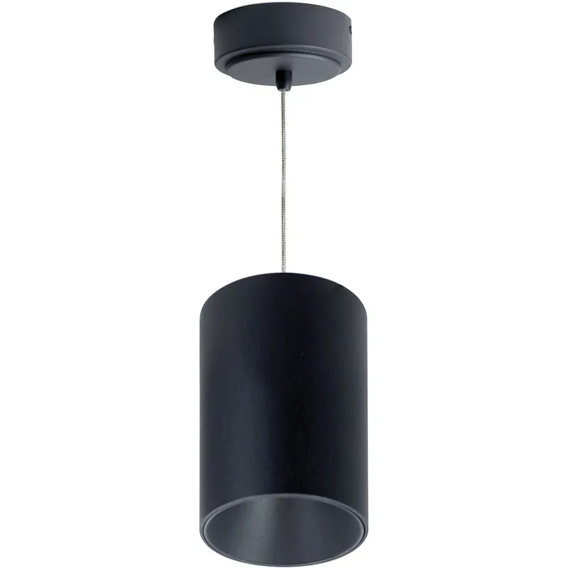 iLENE LED 5.5 inch Black Cable Mount Mini Cylinder Ceiling Light in 2700K, 2000
