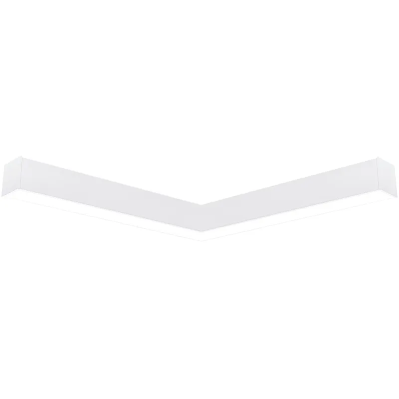 L-Line 19 inch White LED Direct Linear Ceiling Light, Selectable Lumens, Selectable CCT