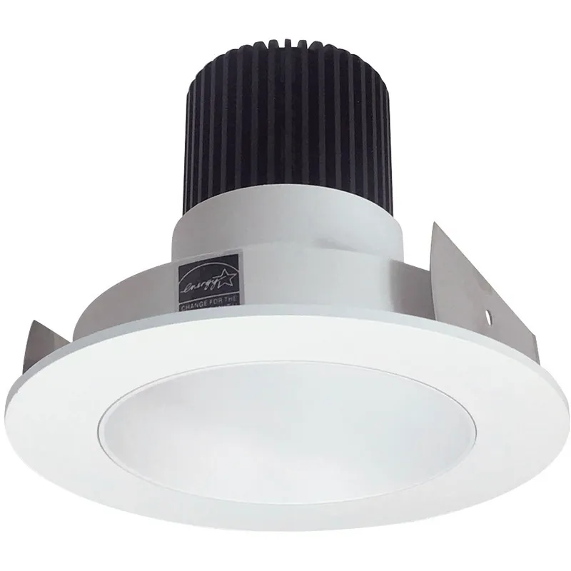 Iolite Matte Powder White Recessed Light in 2700K, 1000, Round Deep Cone Reflector