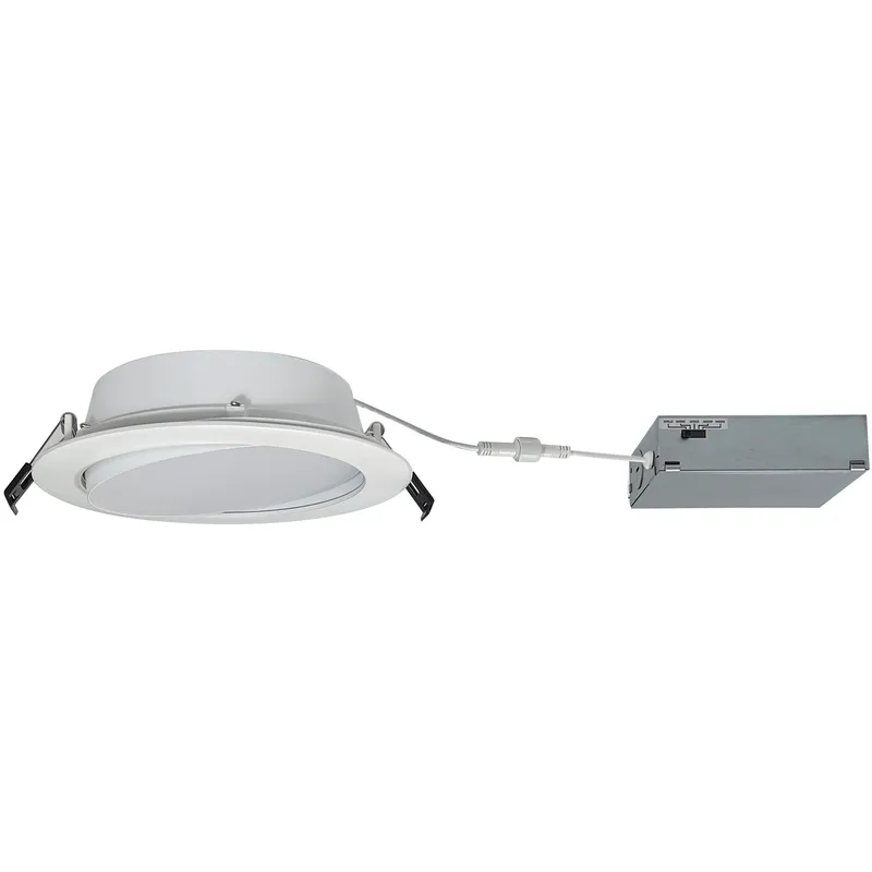 Flin Matte Powder White Recessed, Selectable CCT