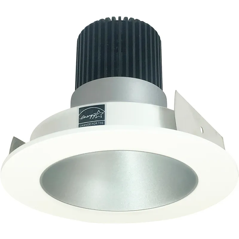 Iolite Haze with Matte Powder White Recessed Light in 2700K, 1000, Haze / Matte Powder White, Round Deep Cone Reflector