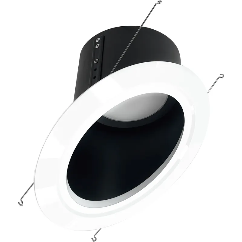 Super Sloped LED Black / White Recessed Retrofit Reflector in 2700K