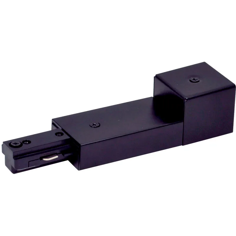 2-circuit 1 Light Black Live End Conduit Feed Ceiling Light