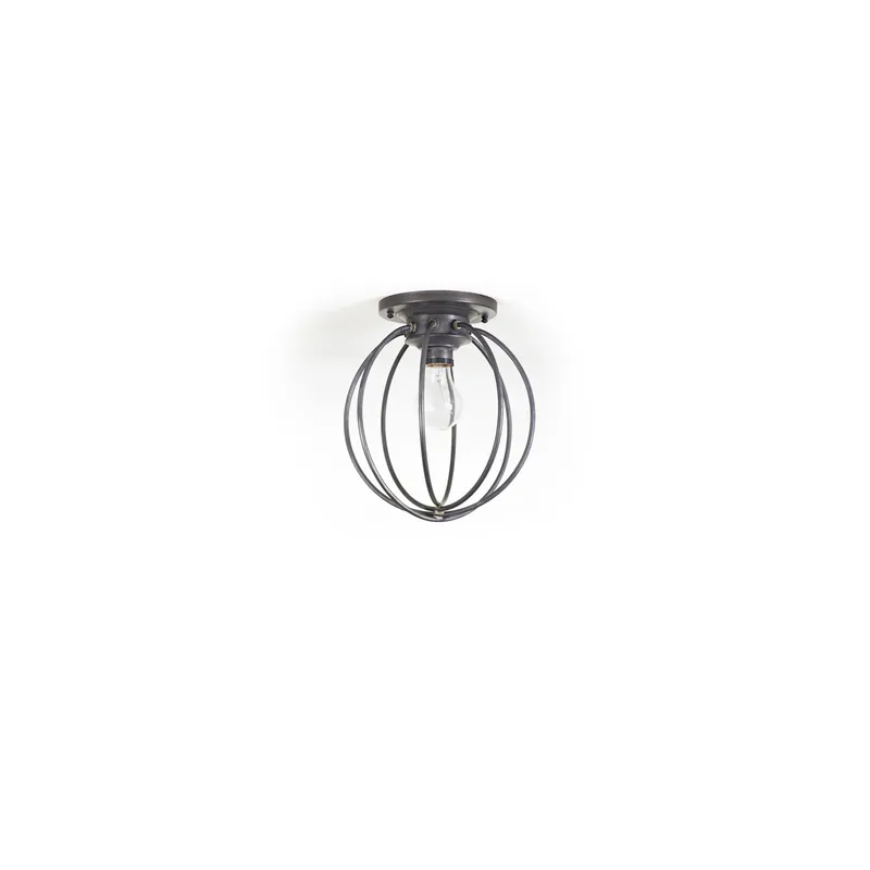 Orb 1 Light 9.75 inch Antique Brass Chandelier Ceiling Light, Small