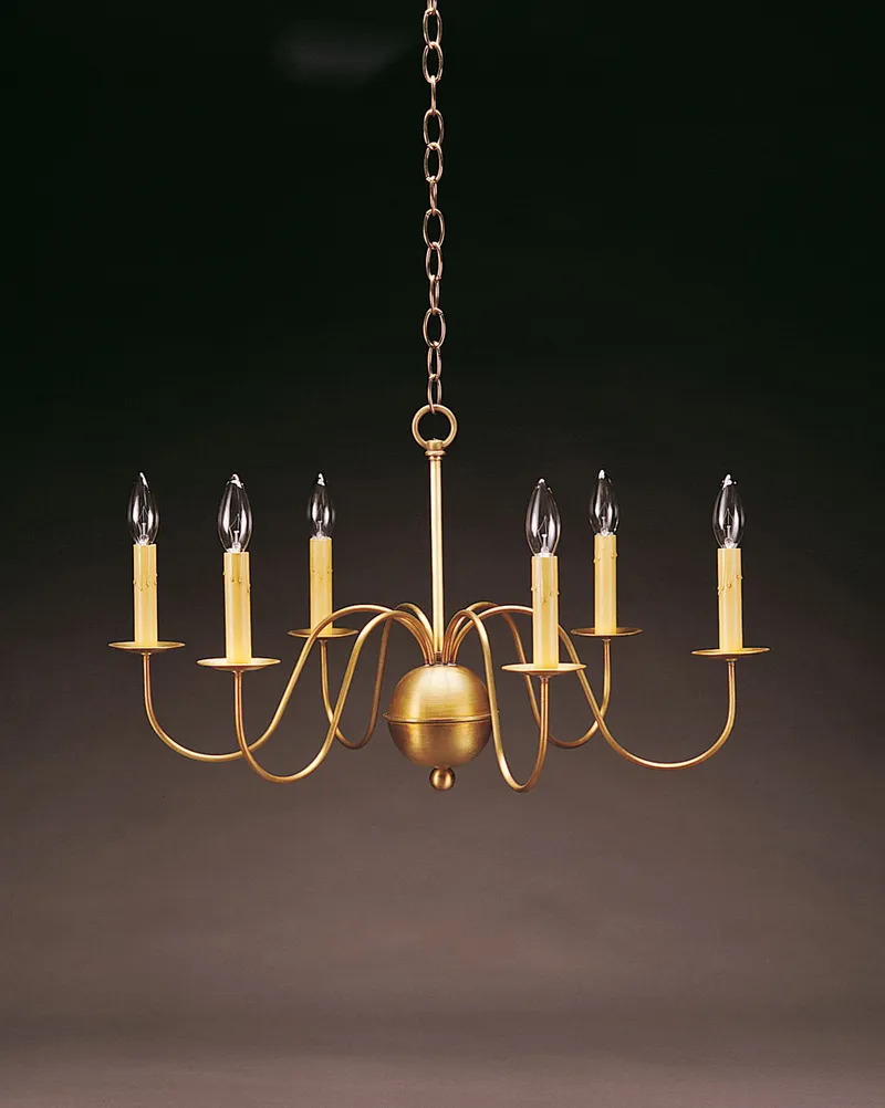 Hunter 8 Light 26 inch Dark Antique Brass Chandelier Ceiling Light in Eight 60W Candelabra