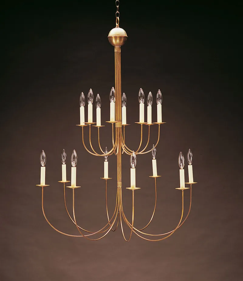 Hunter 1 Light 38 inch Dark Brass Chandelier Ceiling Light
