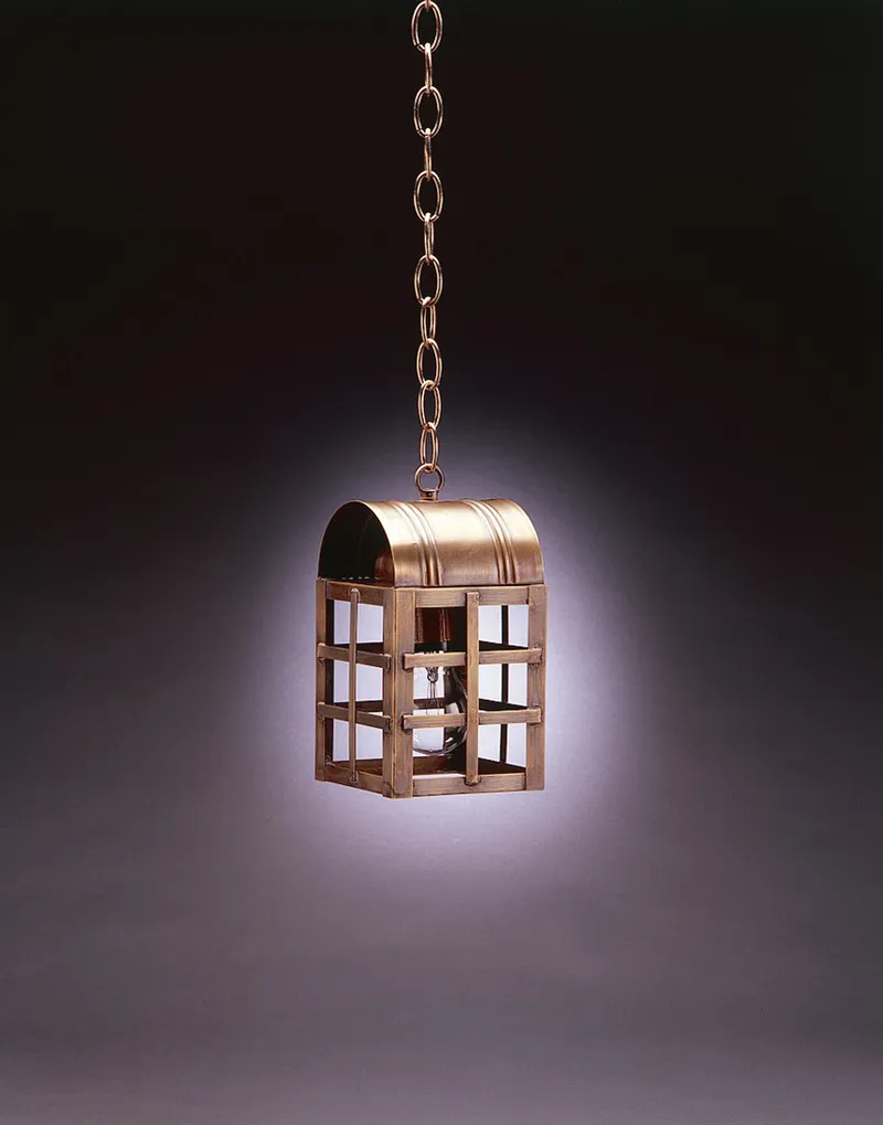 Adams 1 Light 5 inch Verdi Gris Hanging Lantern Ceiling Light in Clear Seedy Glass