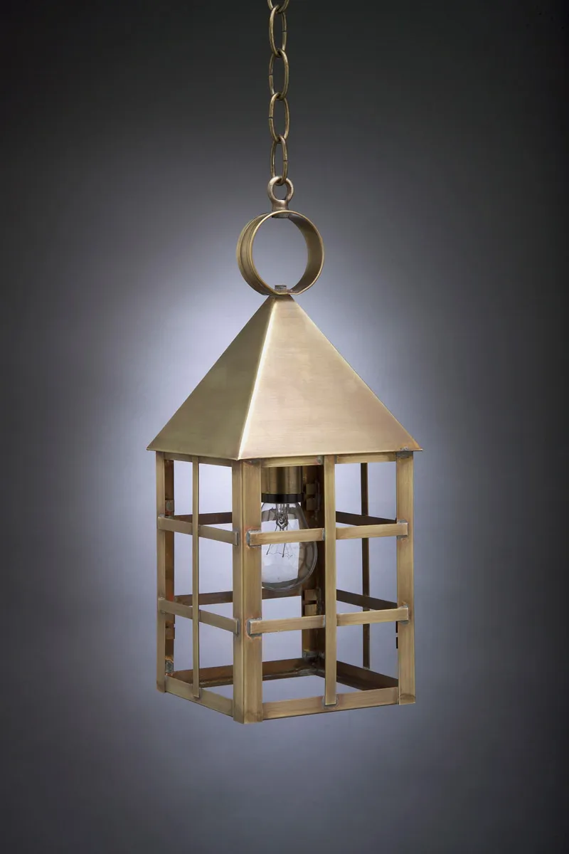 York 1 Light 6 inch Dark Antique Brass Outdoor Ceiling Light in Clear Seedy Glass