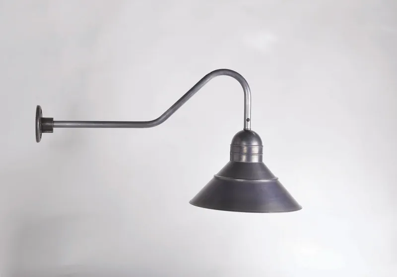 Barn 1 Light 17.25 inch Dark Antique Brass Outdoor Wall Light
