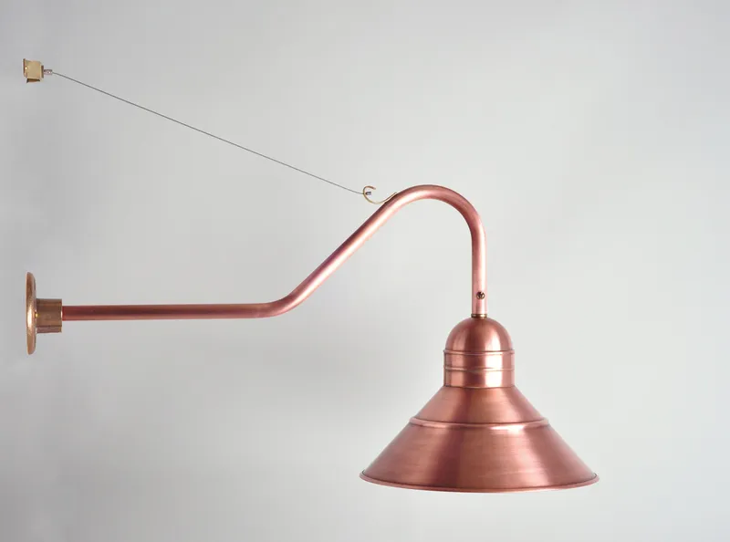 Barn 1 Light 17.25 inch Antique Brass Outdoor Wall Light