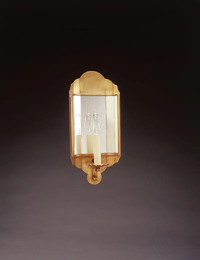 Hunter 1 Light 6.5 inch Dark Brass Wall Sconce Wall Light in Plain Mirror