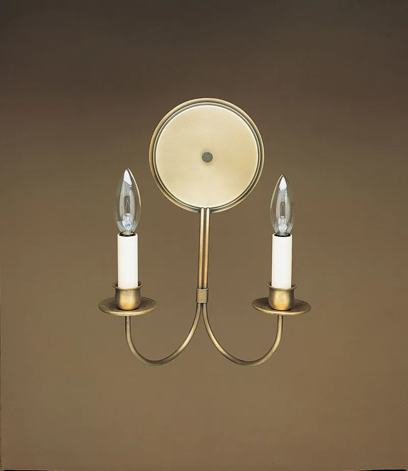 Hunter 2 Light 10 inch Antique Brass Wall Sconce Wall Light