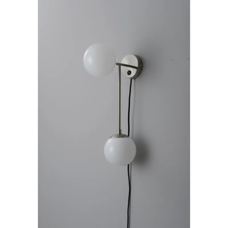 Duo LED 6 inch Satin Nickel Sconce Wall Light