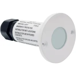NSL LED Minidisc Light - Amber LED - White Finish - 12V